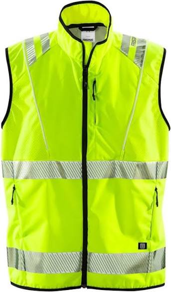 Gilet jaune haute visibilité avec bandes réfléchissantes